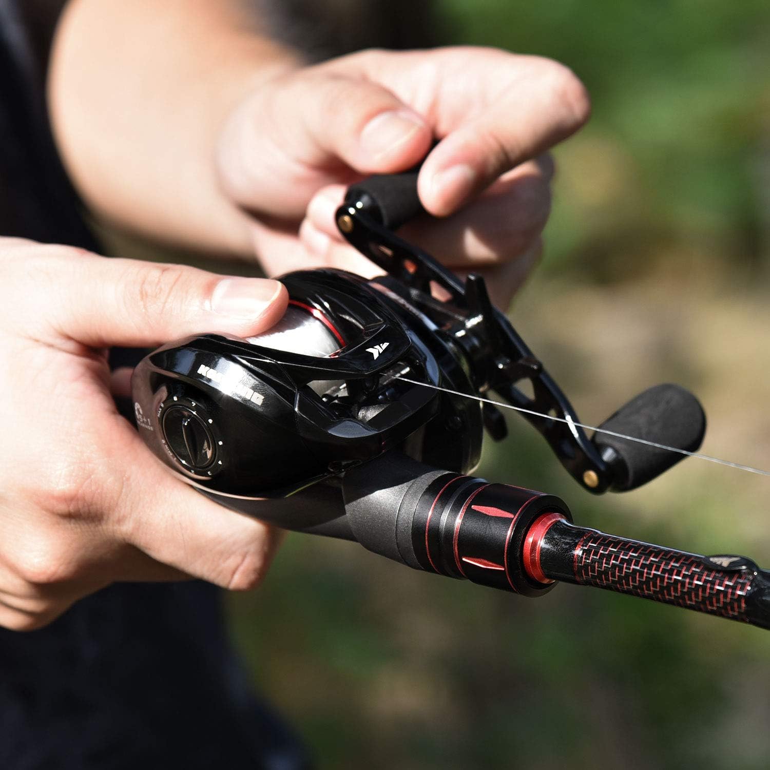 KastKing Royale Legend II Baitcasting Reels, New Compact Design Baitcaster Fishing Reel, 17.64LB Carbon Fiber Drag, Cross-Fire 8 Magnet Braking System, Available in 5.4:1 and 7.2:1